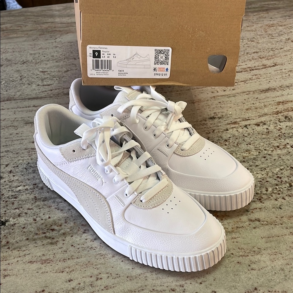 Puma White Cali G Sneakers